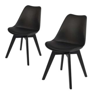Viborg matbordsstol – svart/svart – 2 st.