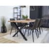 Middelfart matbordsstol – grå – svart – 2 st - miljö