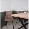 Middelfart matbordsstol – ljusbrun – svart – 2 st. - miljö