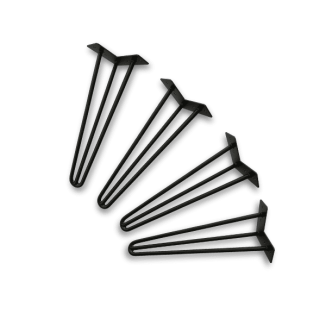 Bordsben – Hairpin – 41 cm – svart – 3 stänger-skuggor