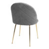 Geneve matbordsstol – grå/mässing – 2 st - 1