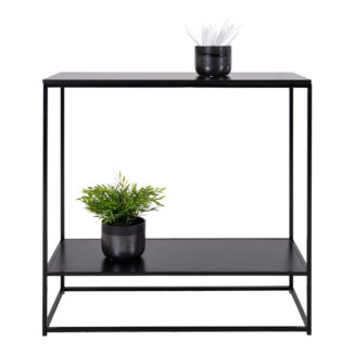 Konsolbord – Vita – svart – stål