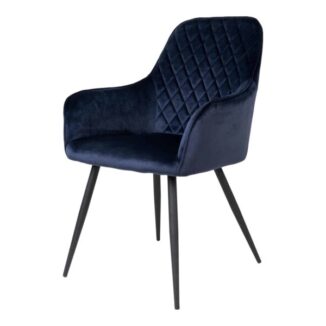Harbo matbordsstol – Blå velour – 2 st.(7)