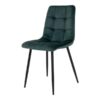 Middelfart matbordsstol – Grön velour – svart – 2 st(1)