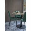 Middelfart matbordsstol – Grön velour – svart – 2 st(2)