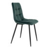Middelfart matbordsstol – Grön velour – svart – 2 st(3)