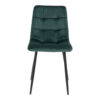 Middelfart matbordsstol – Grön velour – svart – 2 st(4)