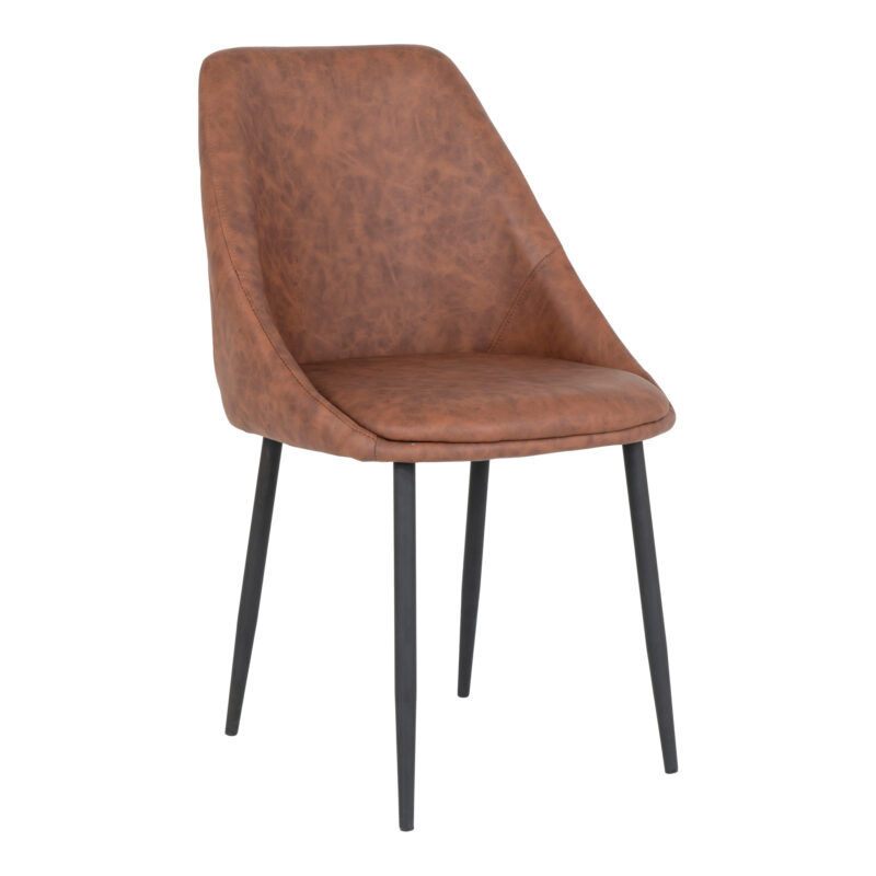 Porto matbordsstol – vintage brun