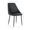 Porto stol - svart PU