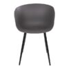 Roda matbordsstol – grå – svart – 2 st 1