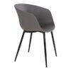 Roda matbordsstol – grå – svart – 2 st 2