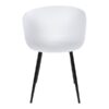 Roda matbordsstol – vit – svart – 2 st 1