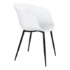 Roda matbordsstol – vit – svart – 2 st 2