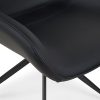Alma matbordsstol med vridbar bas - Läder - Svart